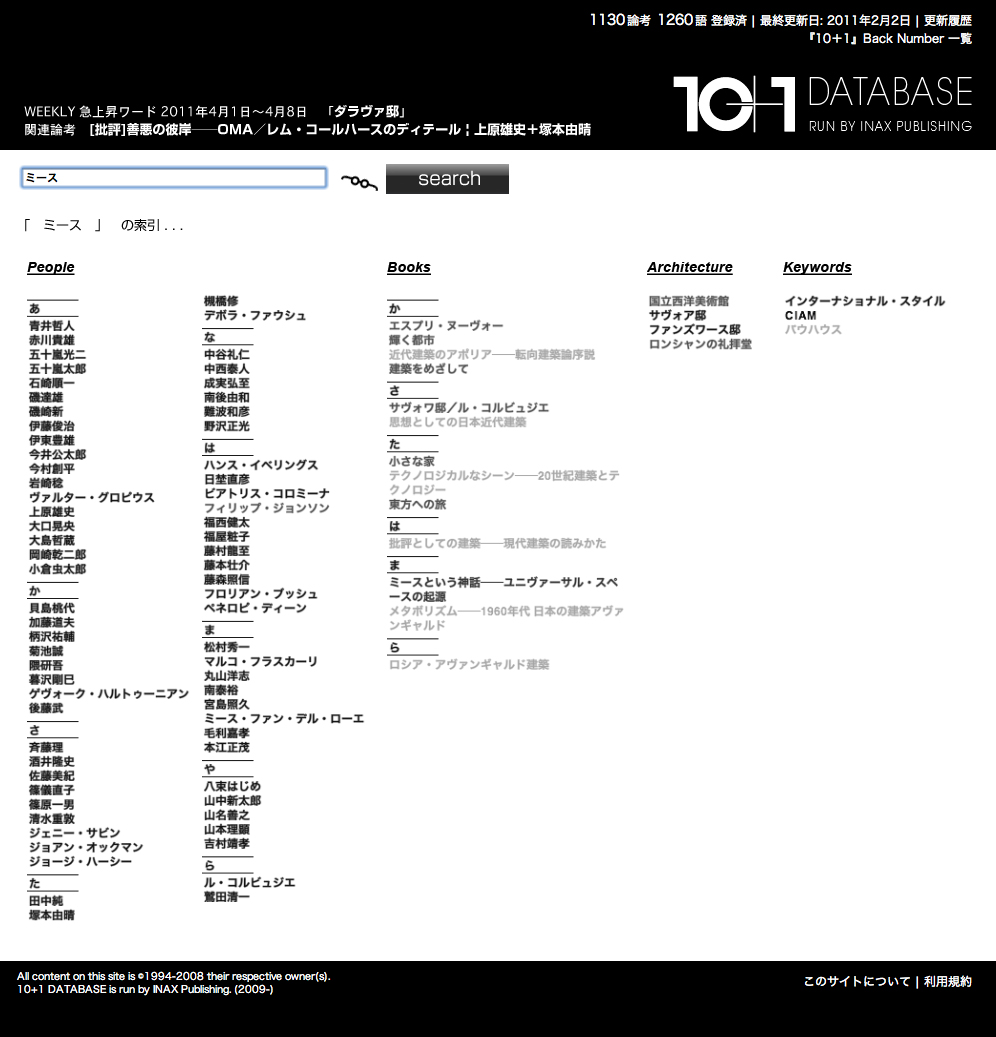 Cover image of 10+1 Database